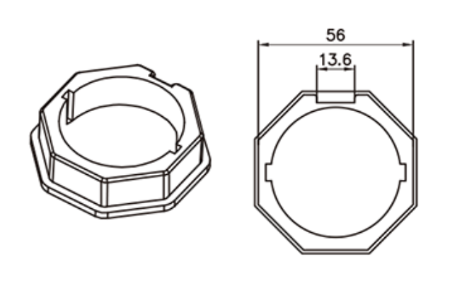 HTH03 crown 40NM motor accessories for 60mm octagonal tube