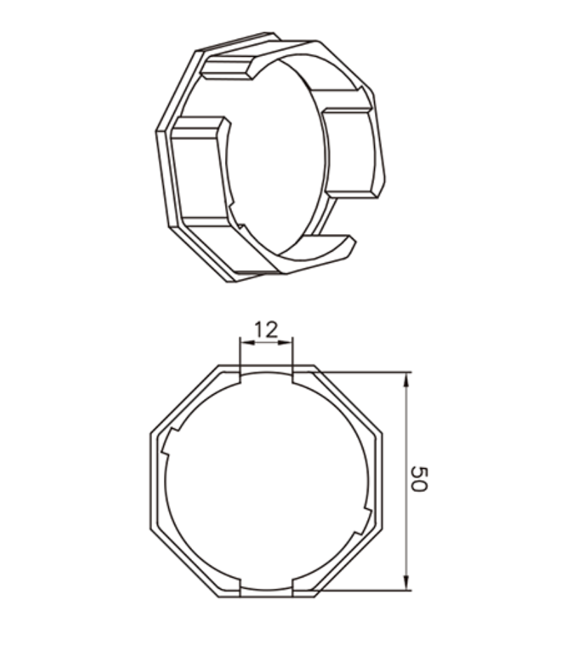 HTL25 45mm motor 50mm octagonal accessories