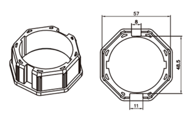 HTH35 crown 20NM  motor accessories for 60mm octagonal tube
