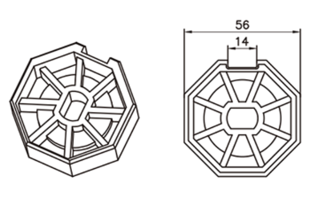 HTL07 30NM motor accessories for 60mm octagonal tube