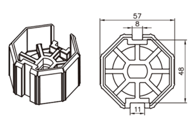 HTH47 50Nm motor accessoriesfor 60mm octagonal tube