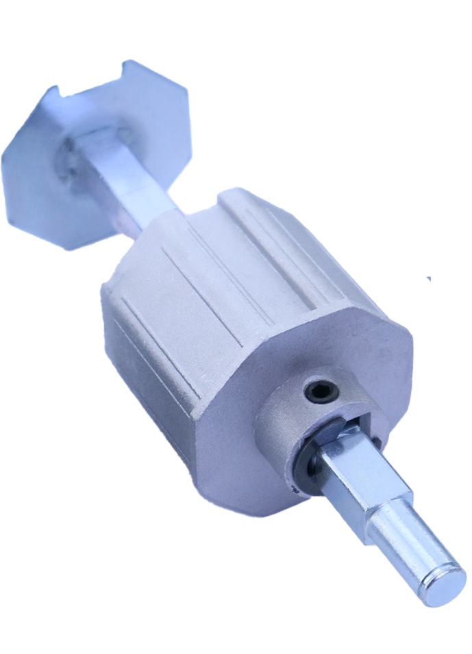 adjustable end cap 70mm octagonal aluminium