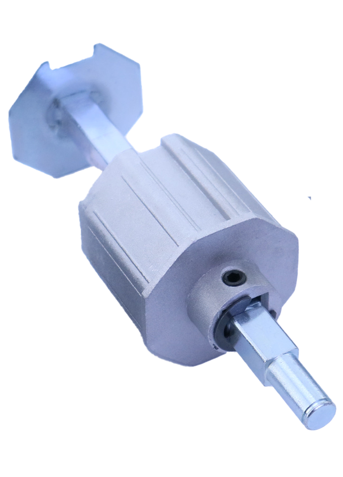 adjustable end cap 60mm octagonal aluminium