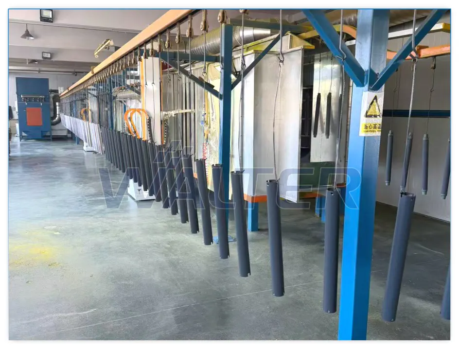 Tubular Motor Manufacturing step: Tubular Motor Tube Surface spray coating treatment